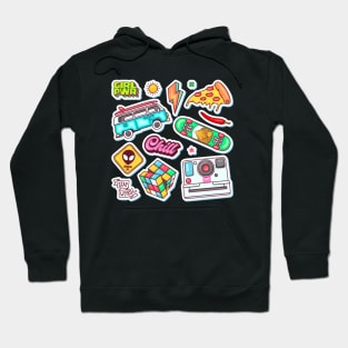 Sticker Abstract Hoodie